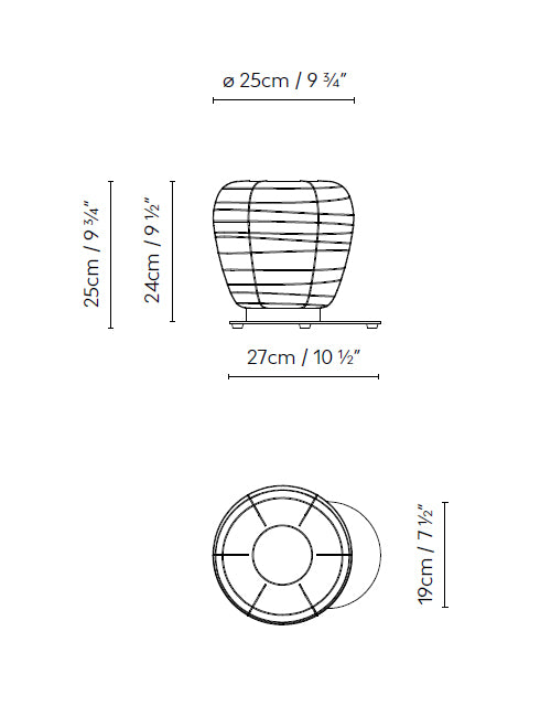 B.lux Misko T25 dimension drawing