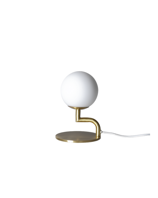 Pholc Mobil table lamp by Monika Mulder – Brass and Opal