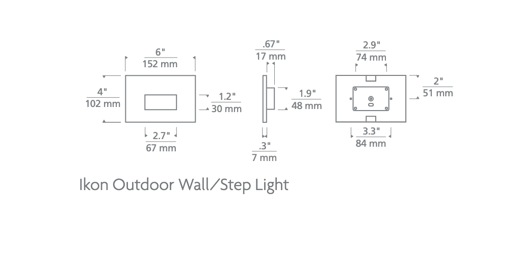 Wet Rated Ikon Step Light 6In LED by Visual & Comfort & Co