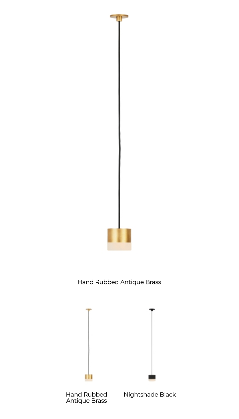 Alabaster Cylinder LED Pendant 1 Light by Visual & Comfort & Co