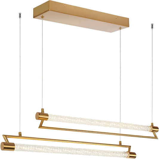 Modern Brass Glass Tube Chandelier Ha05039 - LNC Home