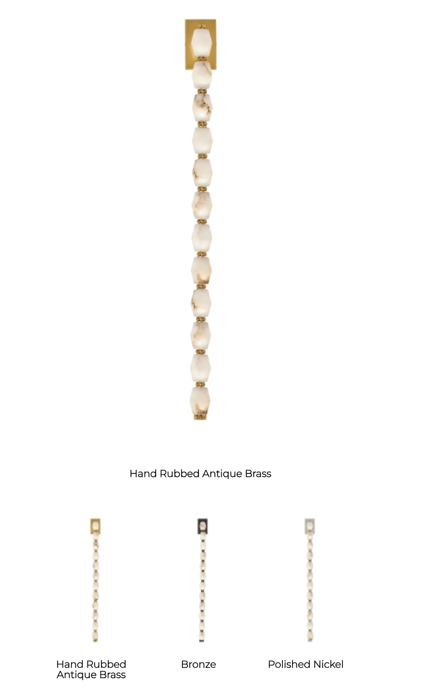 Collier 40In Alabaster Sconce by Visual & Comfort & Co