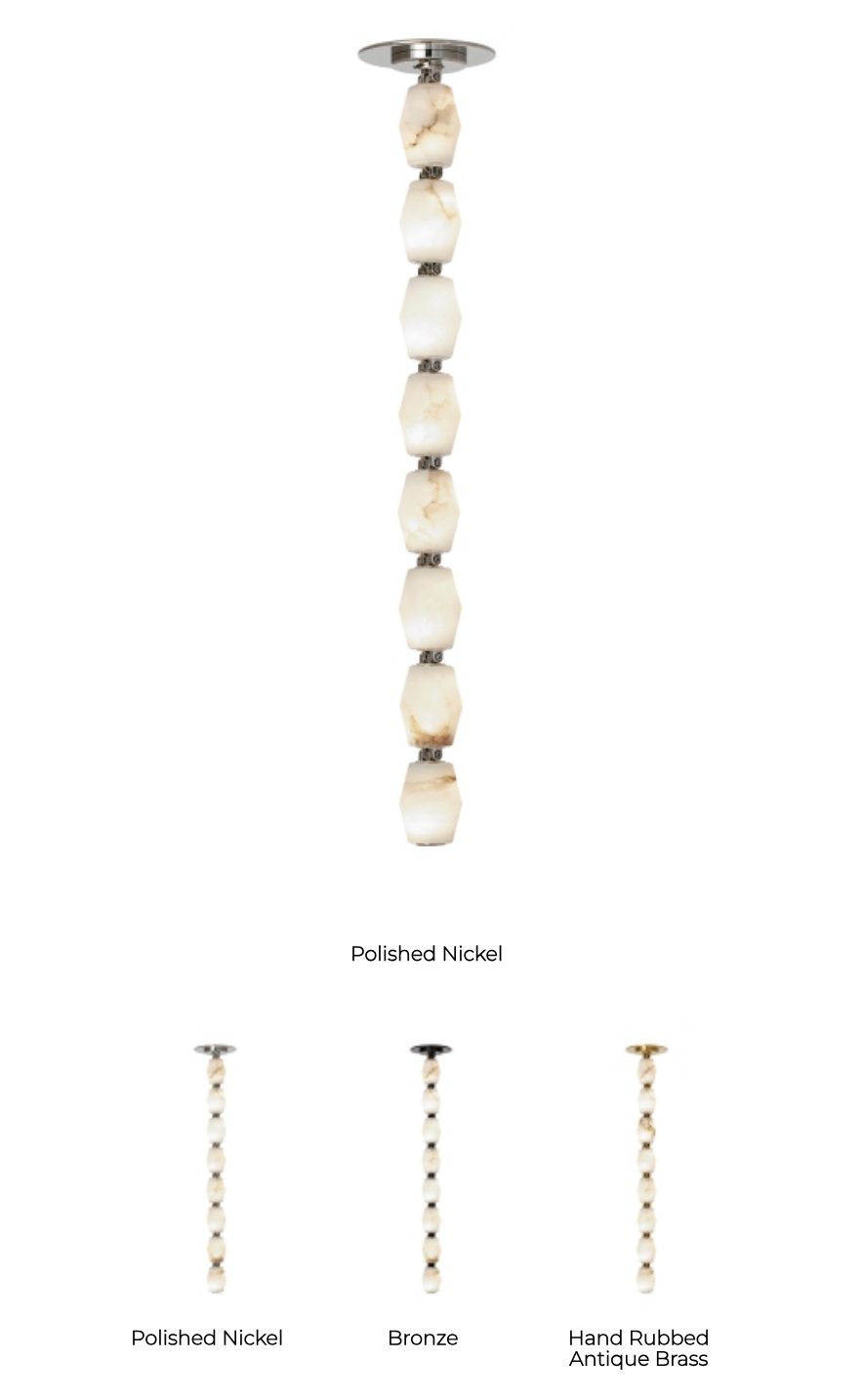Collier 24 Alabaster LED Pendant by Visual & Comfort & Co