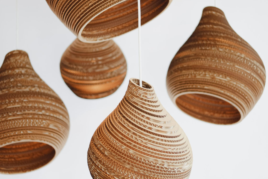 Scraplights Nest Sustainable Cardboard Pendant By Graypants