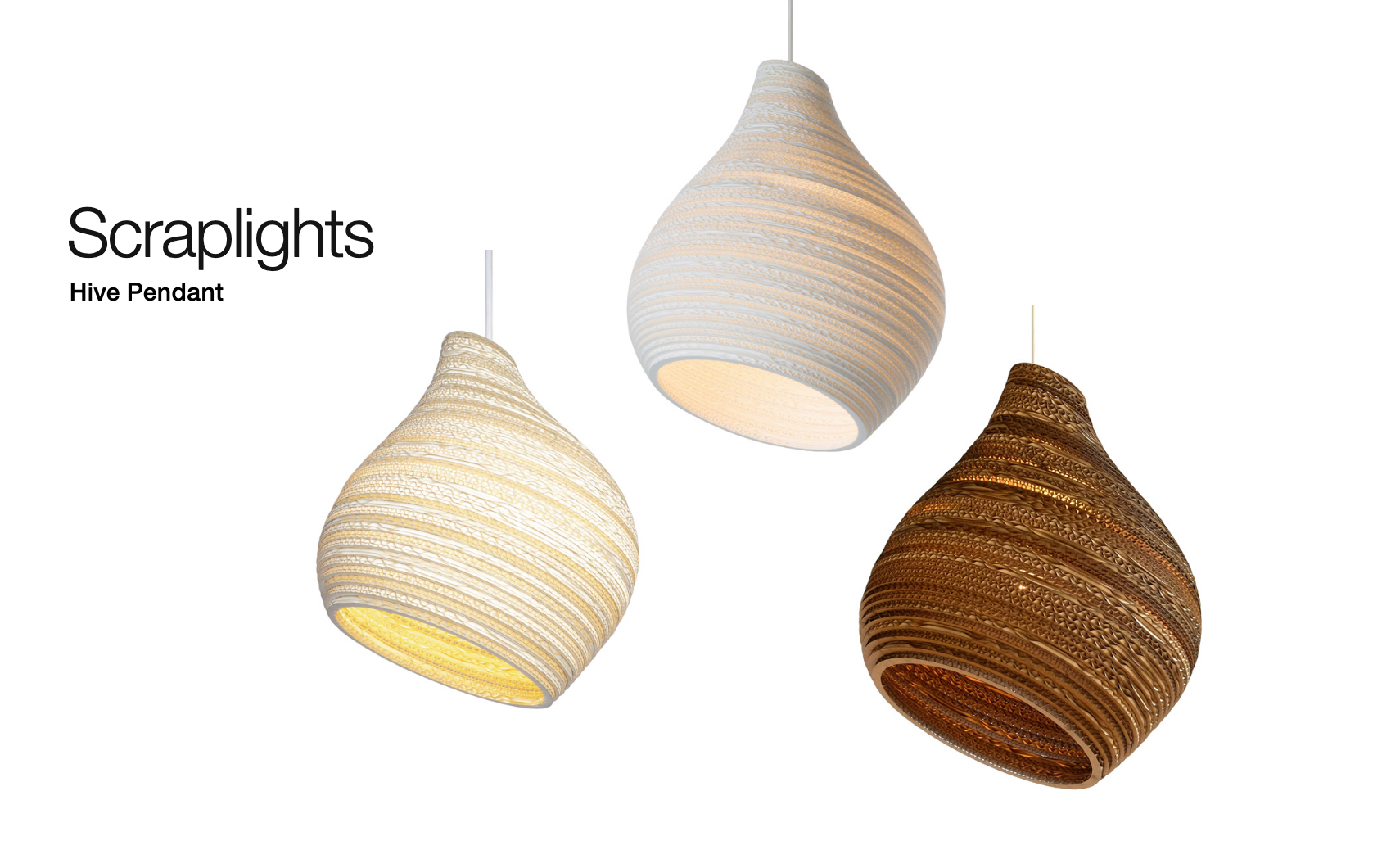 Scraplights Nest Sustainable Cardboard Pendant By Graypants