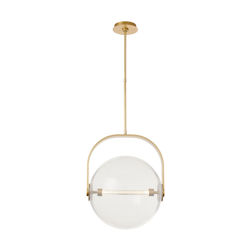 Led Brass Globe Pendant Fues 17-inch by Visual & Comfort & Co