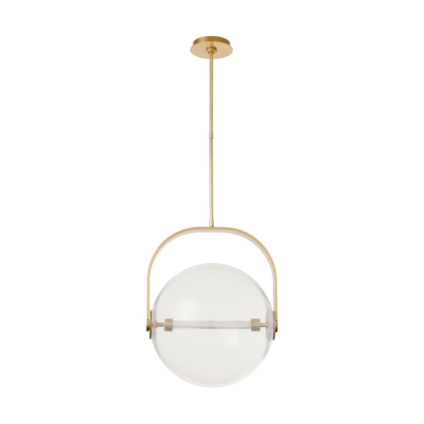 Led Brass Globe Pendant Fues 17-inch by Visual & Comfort & Co