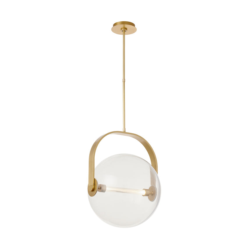 Led Brass Globe Pendant Fues 17-inch by Visual & Comfort & Co