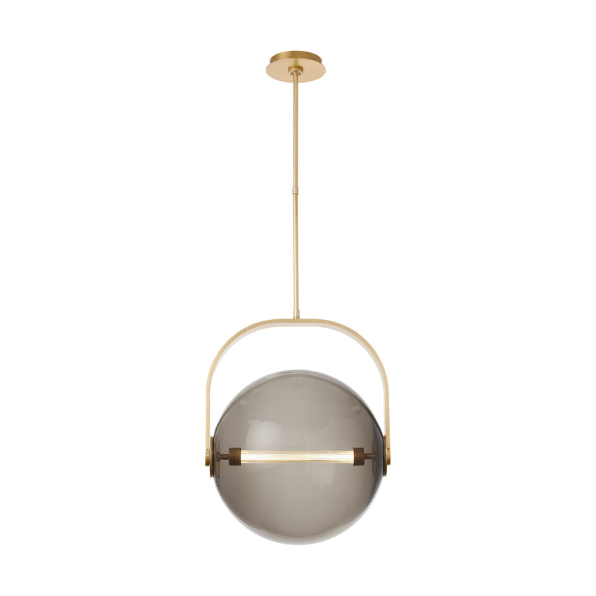Led Brass Globe Pendant Fues 17-inch by Visual & Comfort & Co