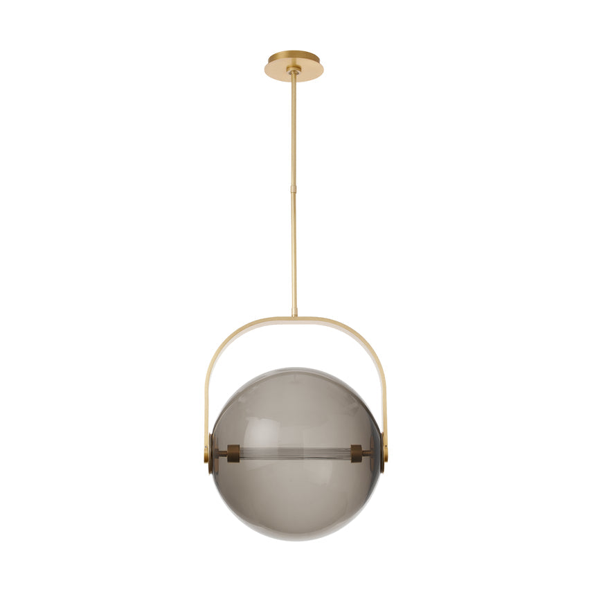 Led Brass Globe Pendant Fues 17-inch by Visual & Comfort & Co