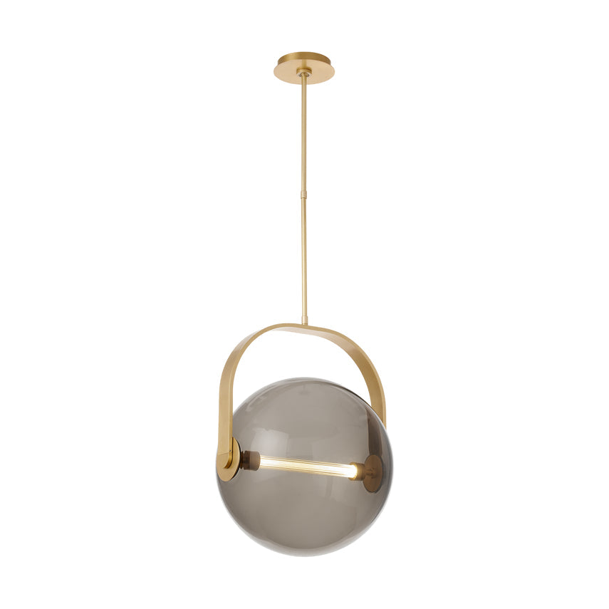 Led Brass Globe Pendant Fues 17-inch by Visual & Comfort & Co