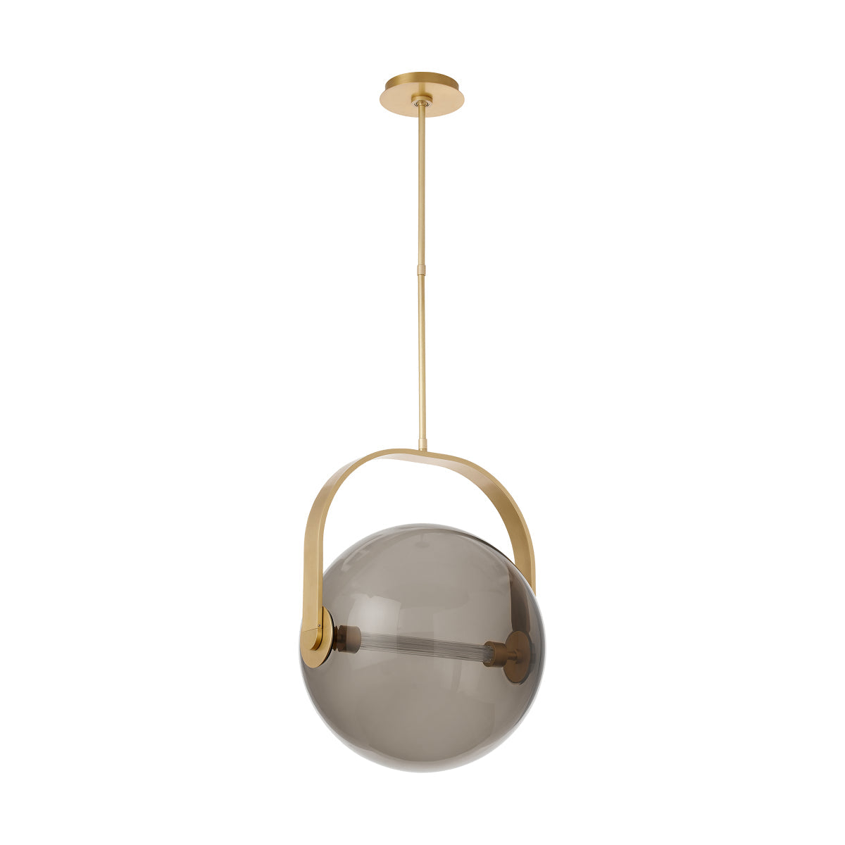 Led Brass Globe Pendant Fues 17-inch by Visual & Comfort & Co