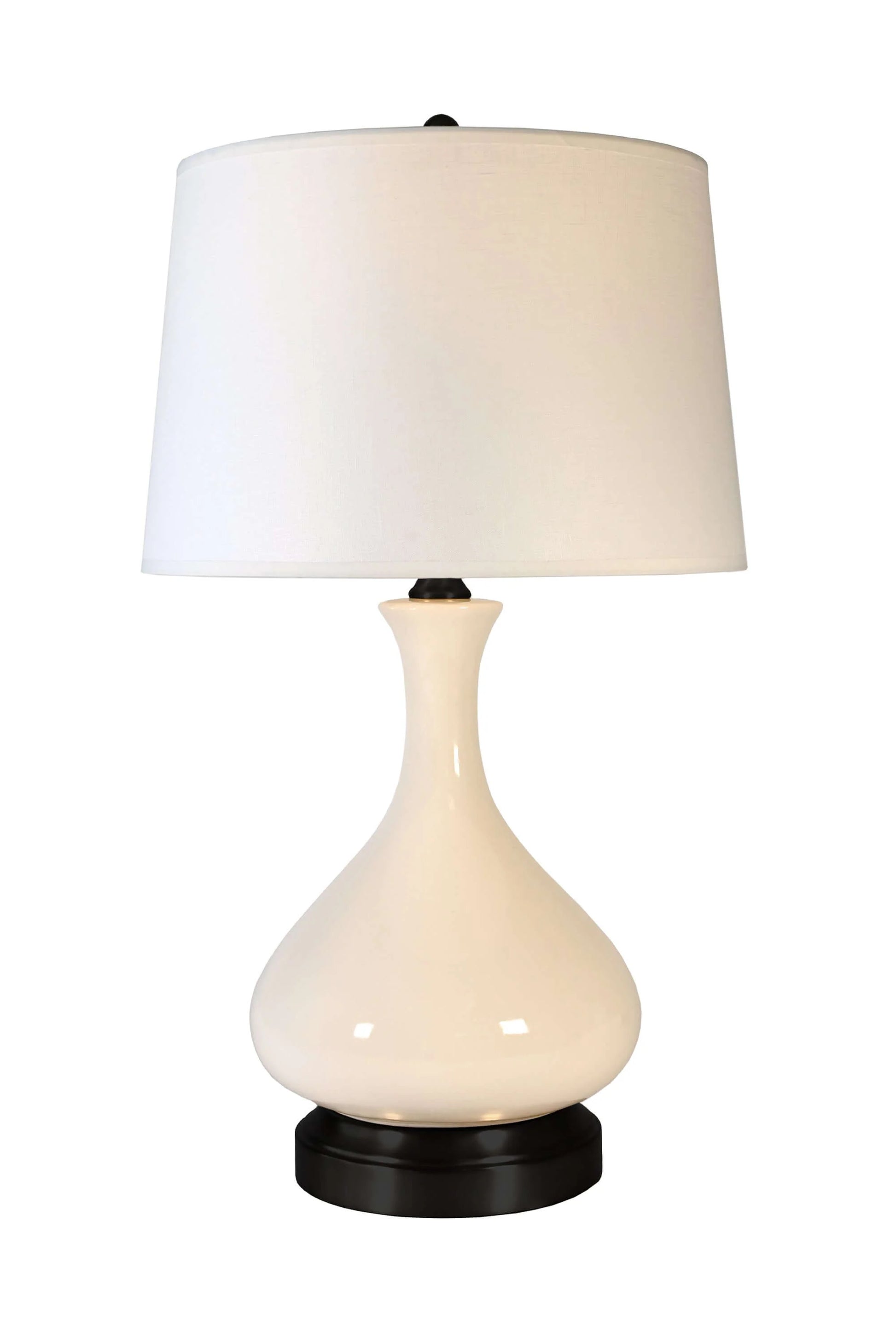 Decorative Rechargeable Table Lamp for Living Room Side Table with white linen shade