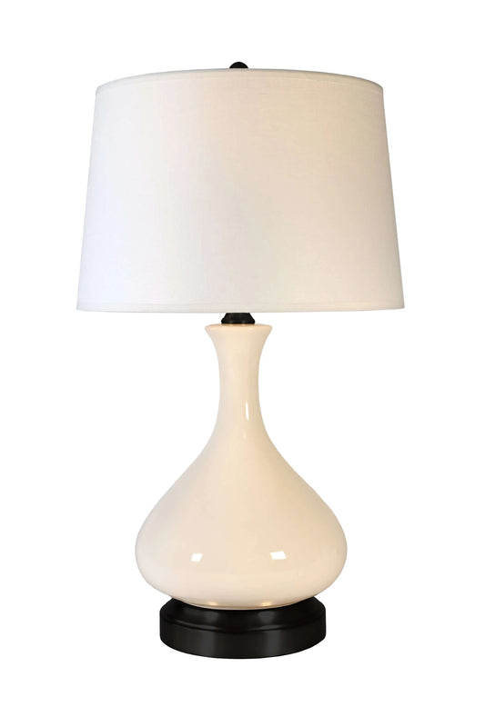 Decorative Rechargeable Table Lamp for Living Room Side Table with white linen shade