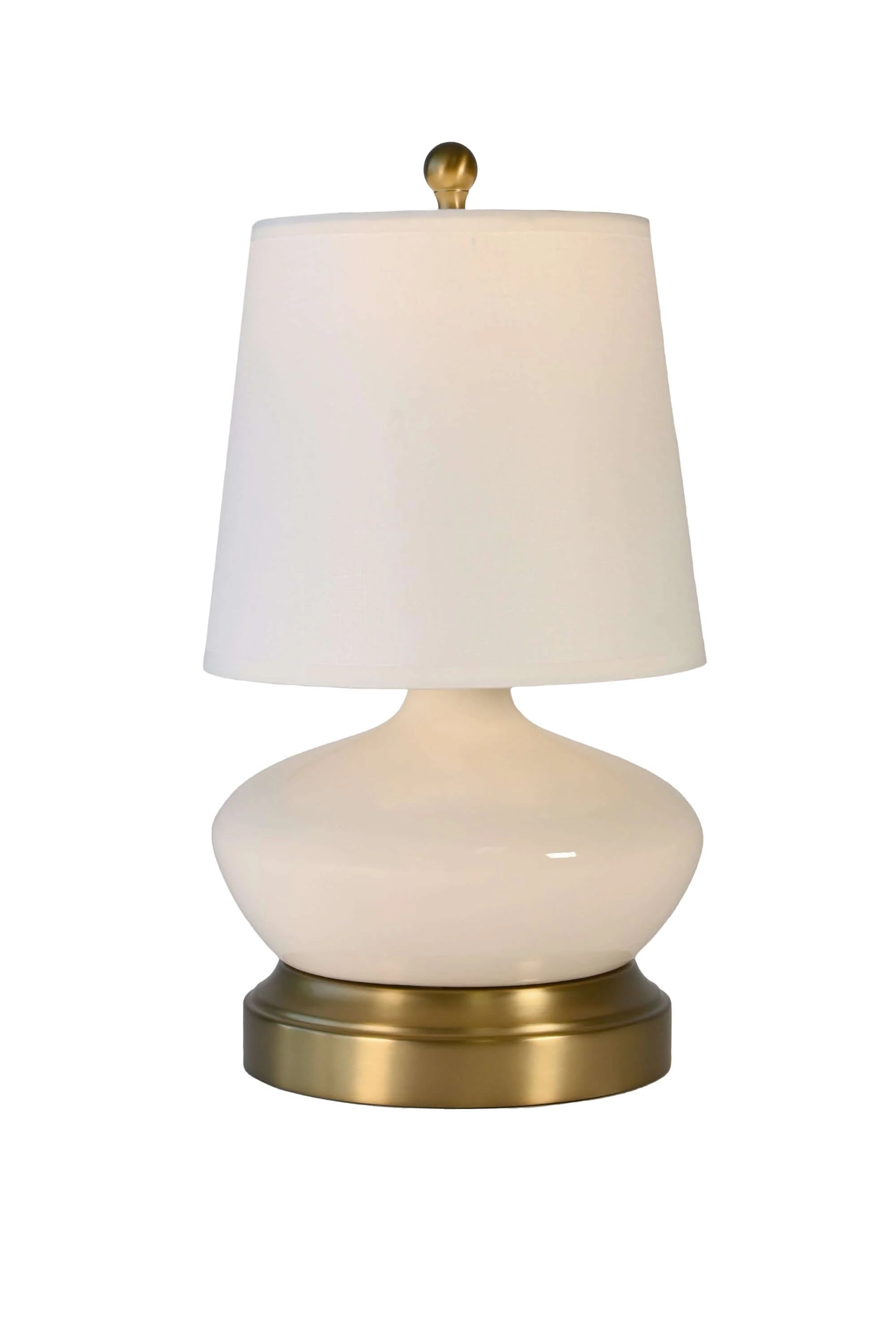 Bella rechargeable lamp with linen shade for bedroom lighting