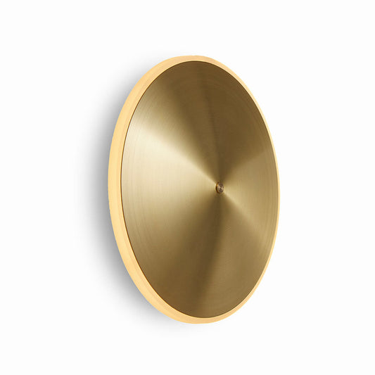 Chrona Round Brass Led Sconce By Graypants