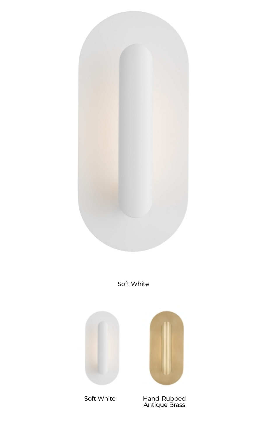 Fielle Small Soft White LED Wall Sconce 7 5-inch by Visual & Comfort & Co