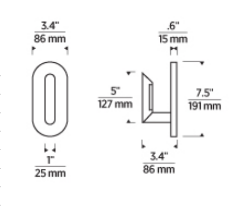 Fielle Small Soft White LED Wall Sconce 7 5-inch by Visual & Comfort & Co