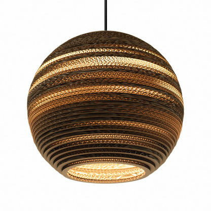 Moon Pendant Recycled Cardboard Lamp By Graypants