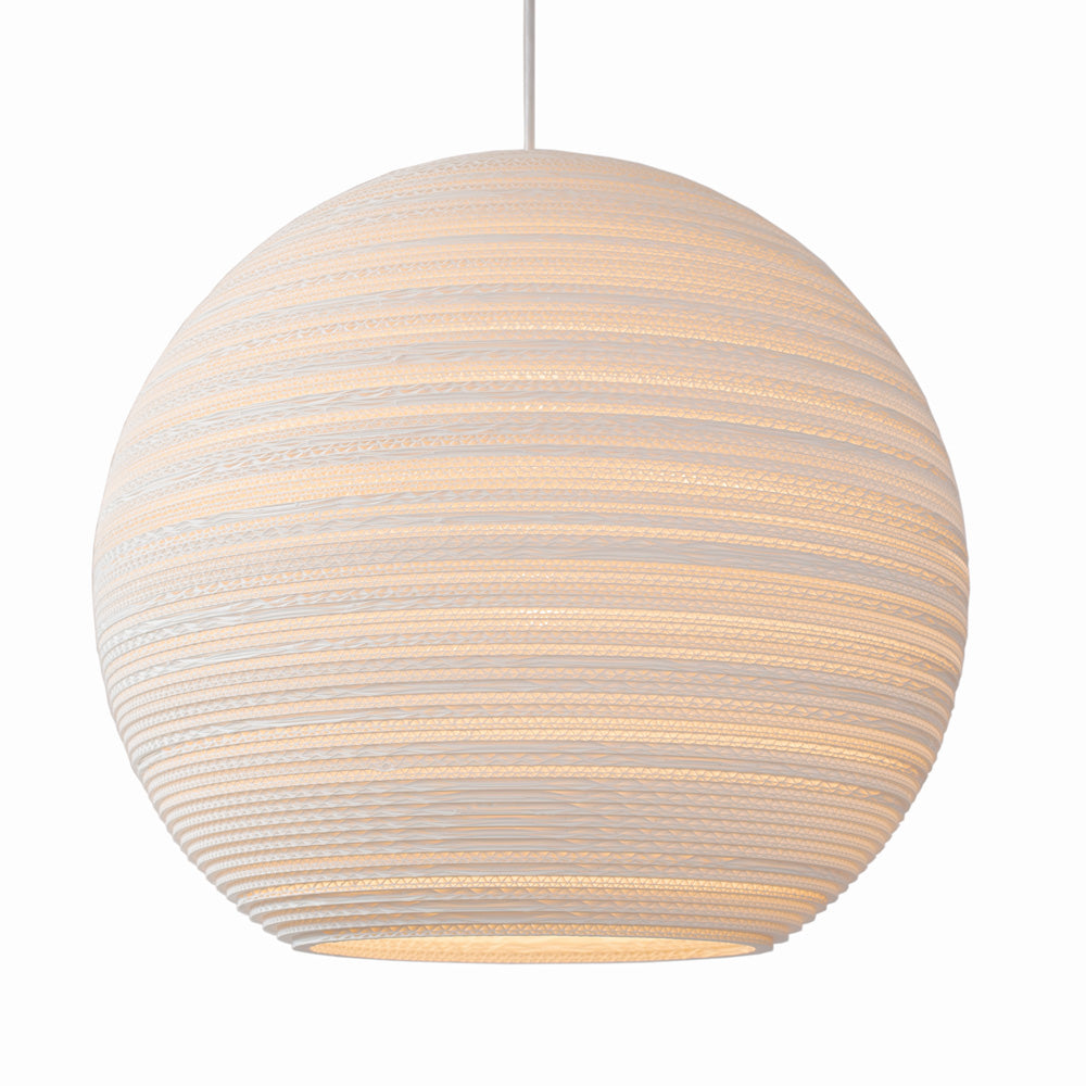 Moon Pendant Recycled Cardboard Lamp By Graypants