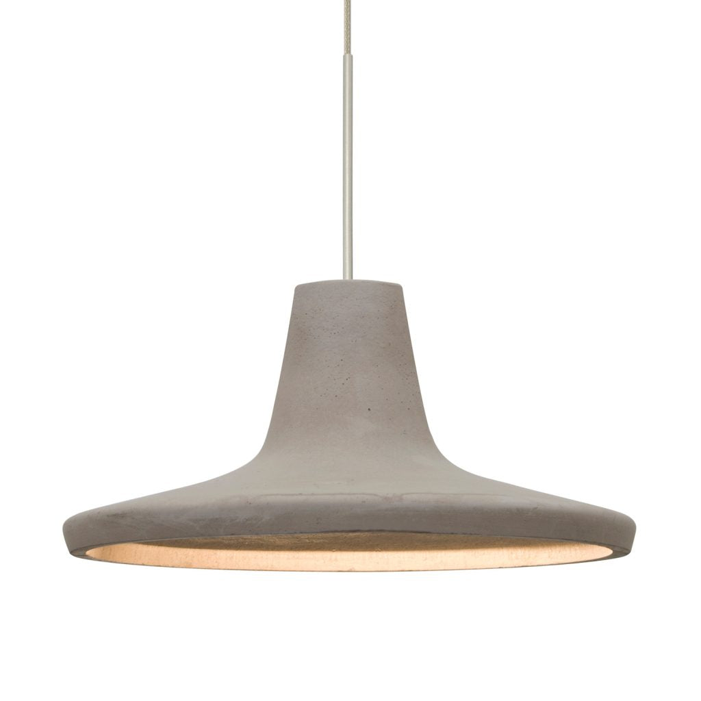 Dimmable Besa Modus LED pendant light with tan shade