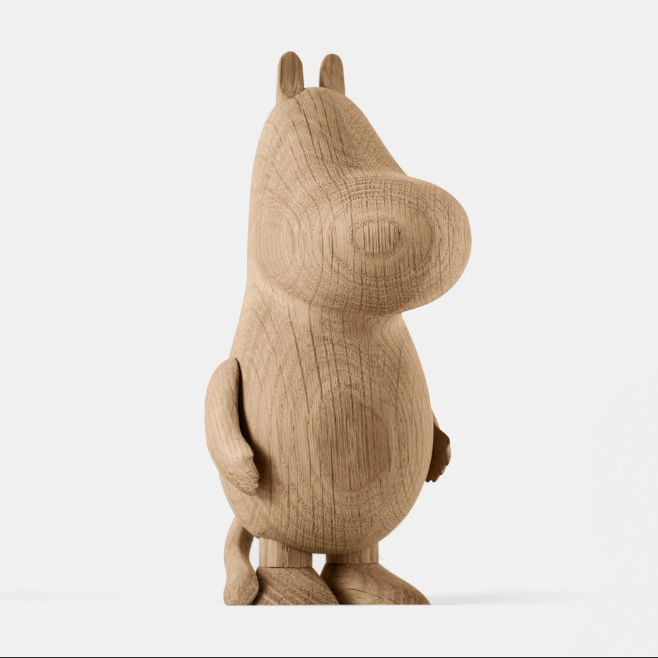 Boyhood Moomintroll wooden figure in oak, Small (image 1)
