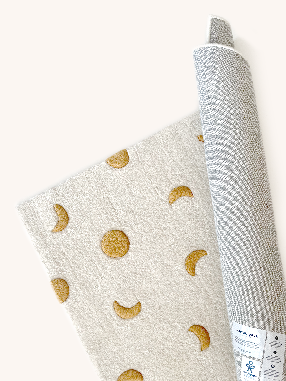 Maison Deux Moons Rug in Cream/Gold – main view