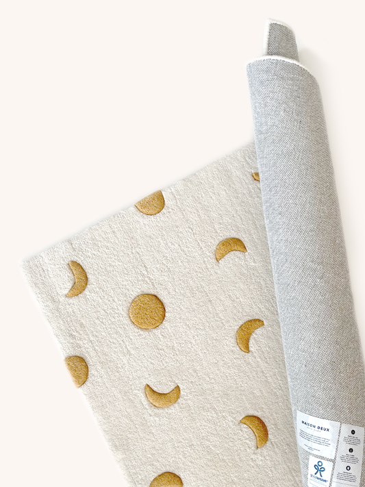 Maison Deux Moons Rug in Cream/Gold – main view
