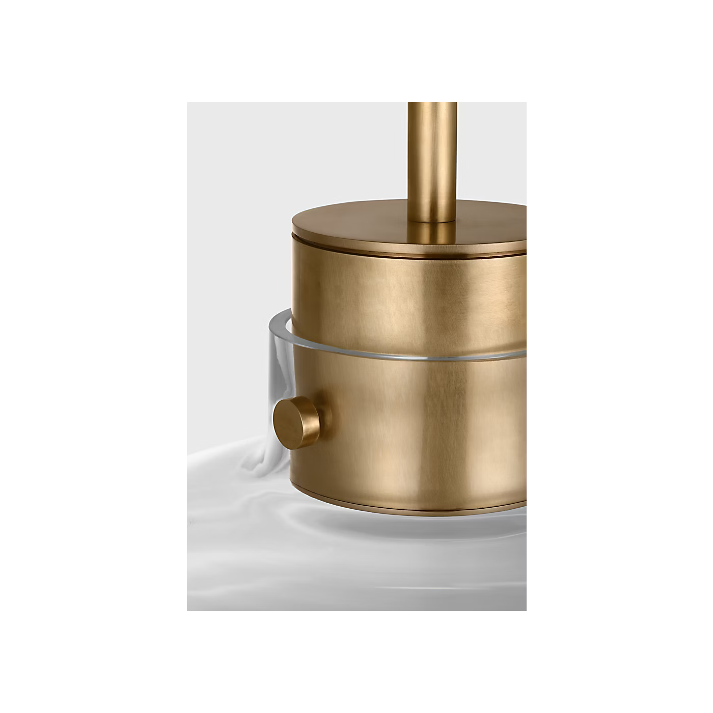 Morgan 16 inch pendant light features clear glass, brass finish, and warm dim LED lighting for kitchens, dining rooms