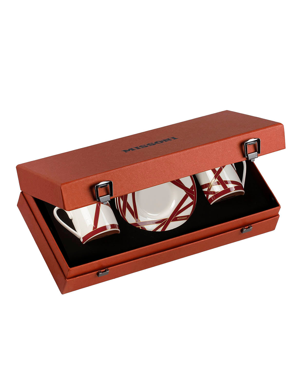 Missoni Home Nastri Bordeaux coffee cups & saucers