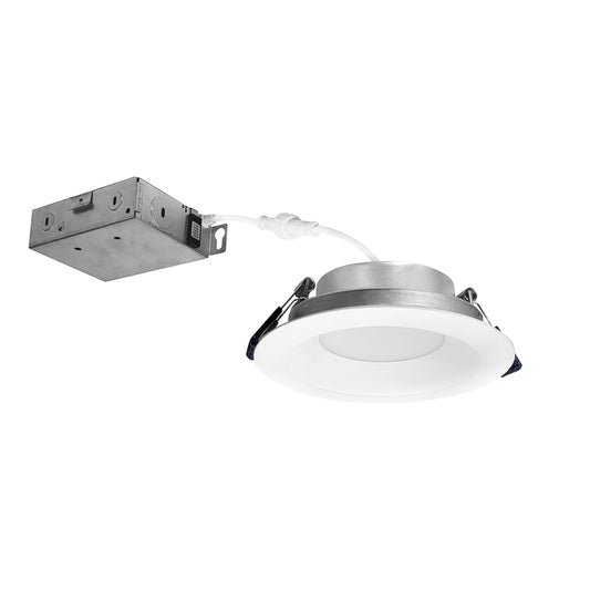 Nora Lighting NCSC-R4D1 4" Contractor Series Can-less LED Downlight with Deep Reflector, Selectable CCT, White (12-Pack)