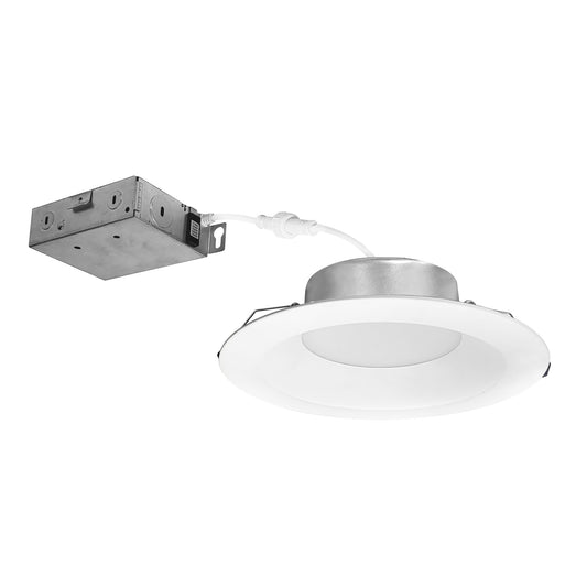 Nora Lighting NCSC-R6D1 6" Contractor Series Can-less LED Downlight with Deep Reflector, Selectable CCT, White (12-Pack)