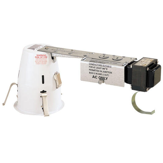 Nora Lighting NLR-404 4" Air-Tight Low Voltage Housing, 120V/12V Magnetic Transformer, Rated for 50W