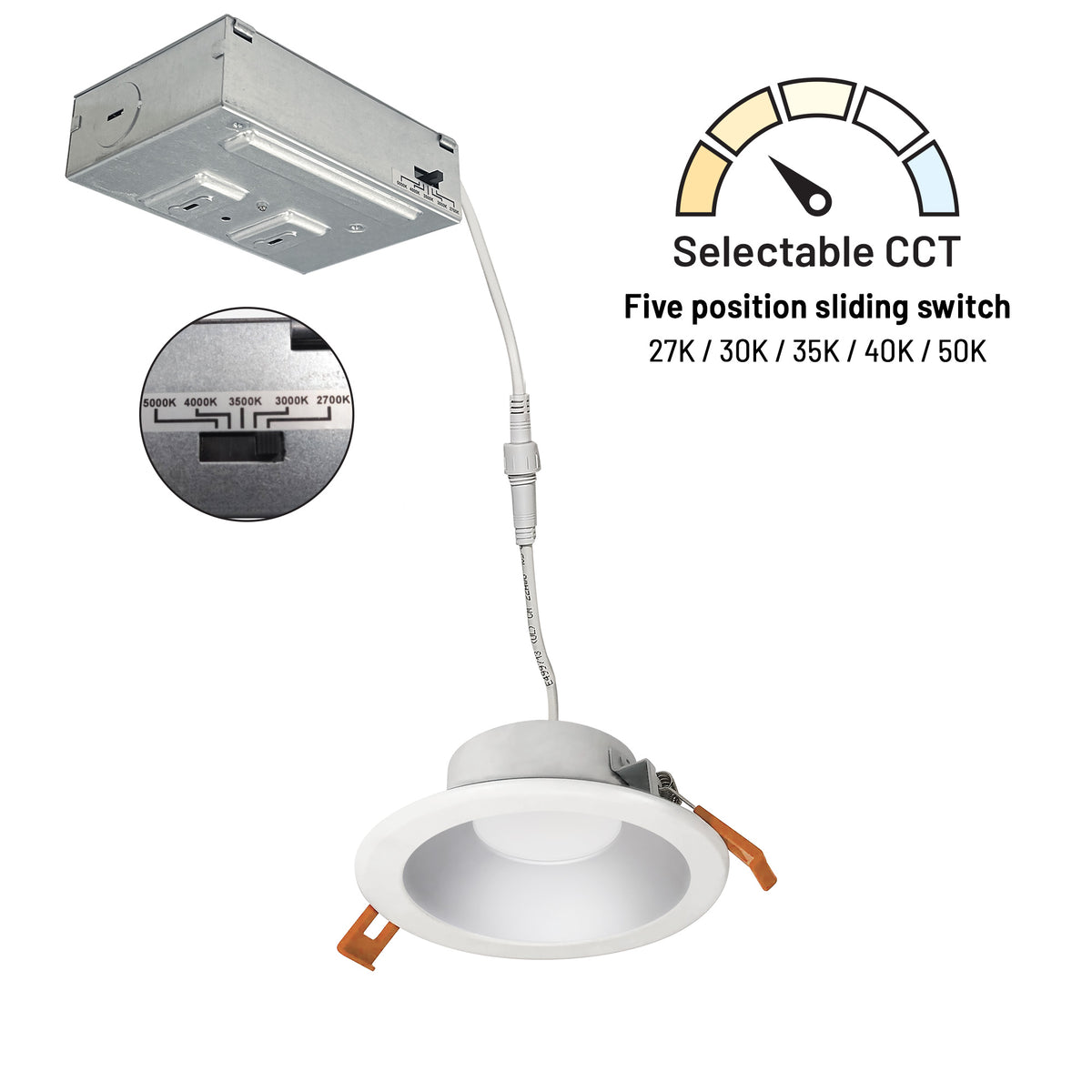 Nora Lighting NLTH-41TW Series Haze Reflector / Matte Powder White Flange, 120V, second view
