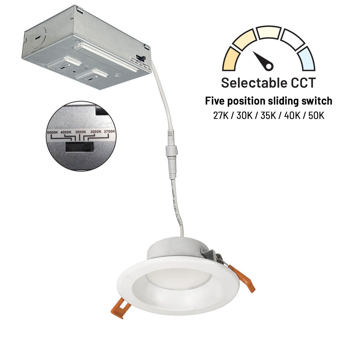 Nora Lighting NLTH-41TW Series Matte Powder White, 120V, second view