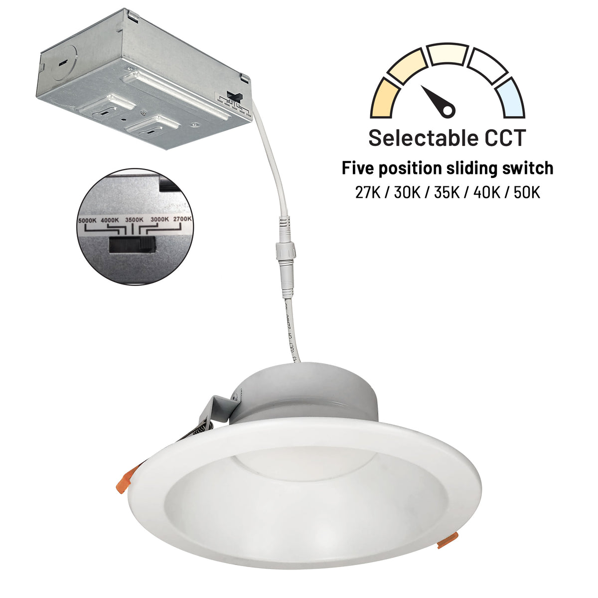 Nora Lighting NLTH-81TW Series Matte Powder White, 120V, second view