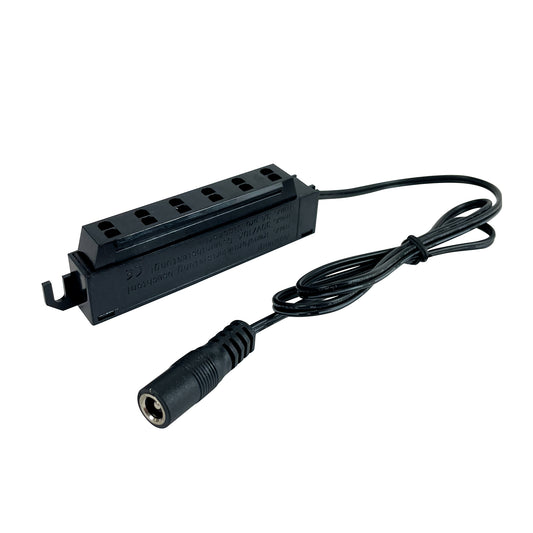 Nora Lighting NMPA-6P-24 24" 6-Port Power Line Interconnect for Josh Puck, Black