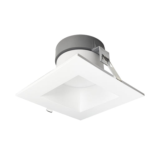 Nora Lighting NQZ2-66TWTW 6" Quartz Square LED Can-less Downlight with Selectable Lumens & CCT, White Finish