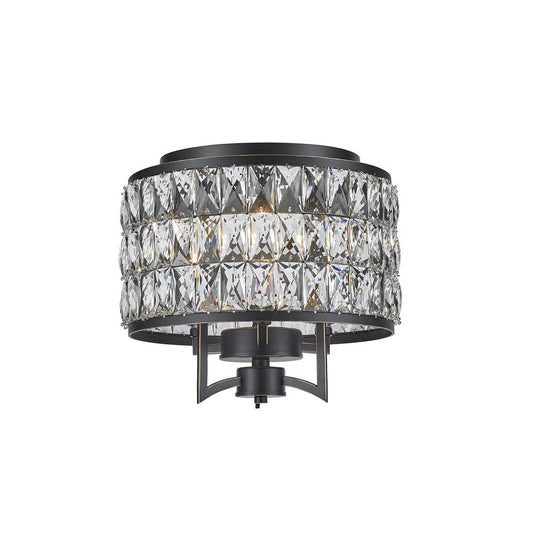 Cages Flushmount 3-Light in Chrome 1613CH by StarFire Crystal