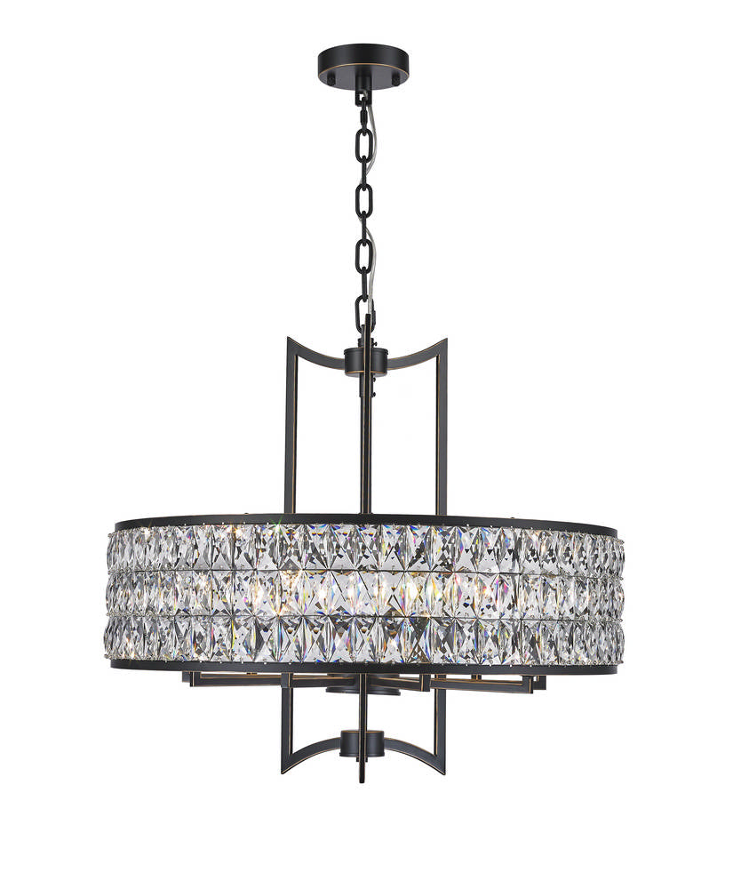 Cages Chandelier 9-Light in Chrome 1628CH by StarFire Crystal