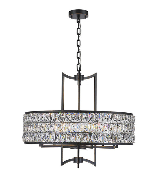 Cages Chandelier 9-Light in Chrome 1628CH by StarFire Crystal