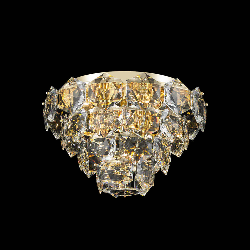 Glacier Flushmount 6-Light in Gold 7818GD by StarFire Crystal