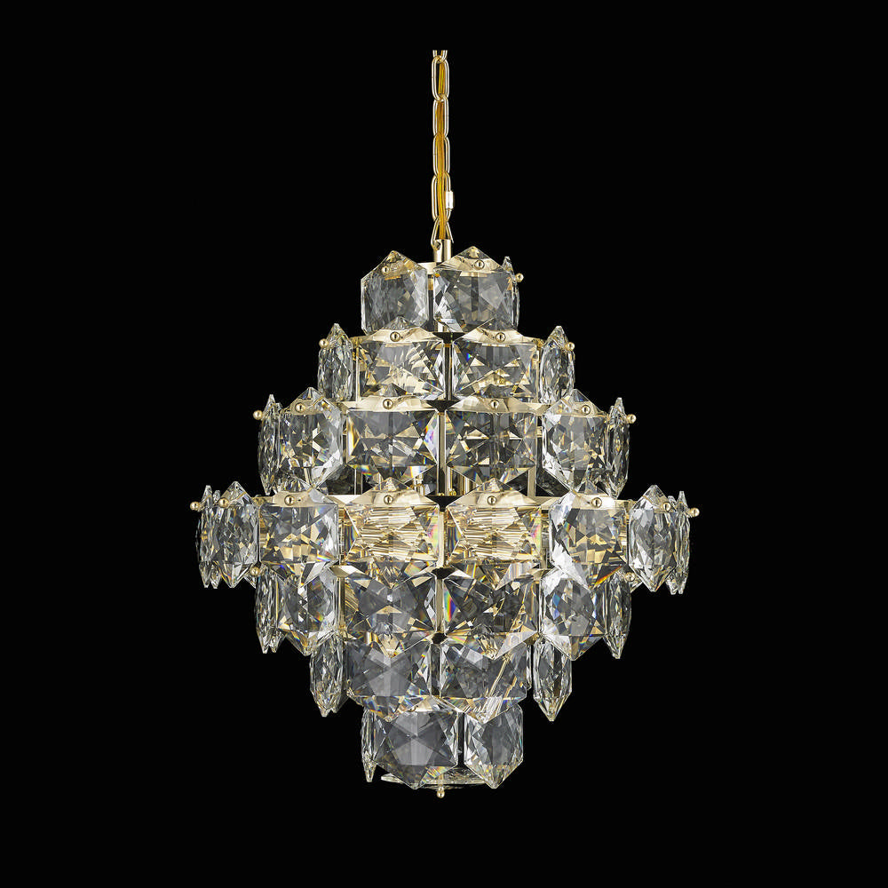Glacier Chandelier 8-Light in Gold 7820GD by StarFire Crystal