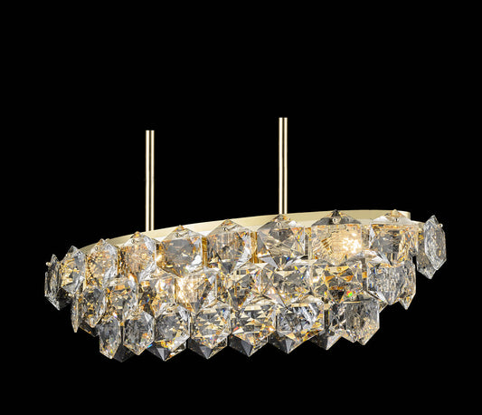 Glacier Chandelier 12-Light in Gold 7834GD by StarFire Crystal