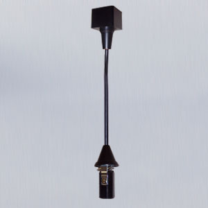 Nora Lighting NTH-160 Track Mounted Line Voltage Pendant Cord, 8'-6" length, Candelabra Base, 60W Max, Black