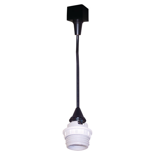 Nora Lighting NTH-161 Track Mounted Line Voltage Pendant Cord, 8'-6" length, Medium Base, 100W Max, Black