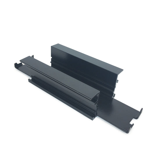 Nora Lighting NTRT-10 Straight Connector for Recessed Track, 1 or 2 Circuit Track, Black