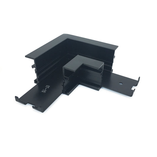 Nora Lighting NTRT-13 L Connector for Recessed Track, 1 or 2 Circuit Track, Black