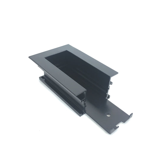 Nora Lighting NTRT-16 End Feed for Recessed Track, 1 or 2 Circuit Track, Black
