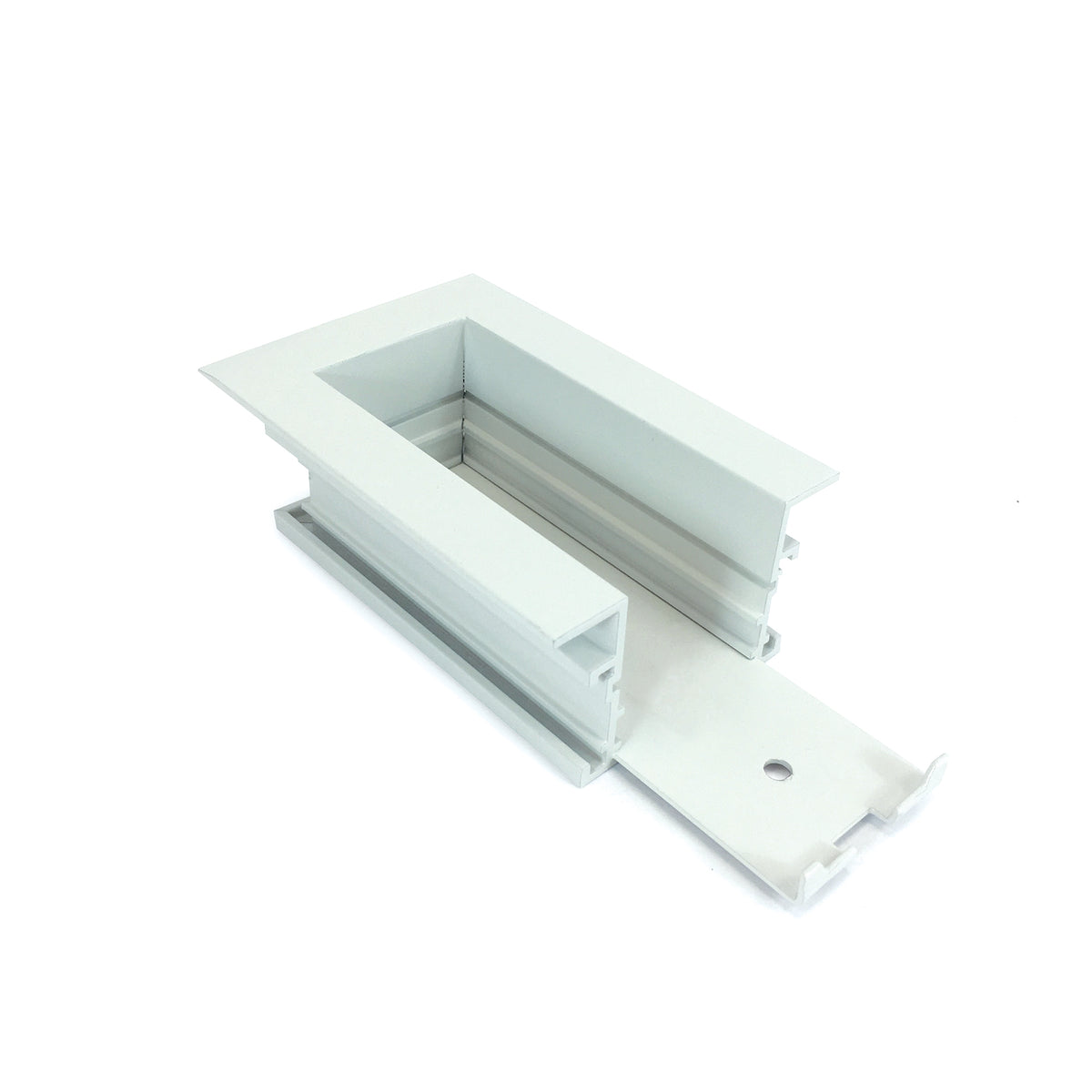 Nora Lighting NTRT-16 End Feed for Recessed Track, 1 or 2 Circuit Track, White